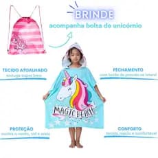 Roupa toalha infantil de verão para praia piscina com capuz atoalhado