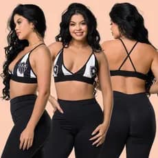 Top Strappy Biquini Decotado Personalizado Time Brasileirão Carioca Paulista JOJO