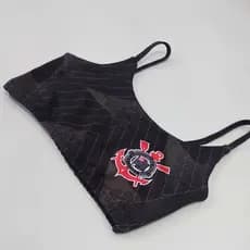 Top do Corinthians Alcinha Frente Forrada Personalizados Sem Bojo ESTHER