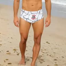 SUNGA Forrada Masculina com Regulagem na Cintura Personalizada Time Brasileirão Verão SNG ADULTO