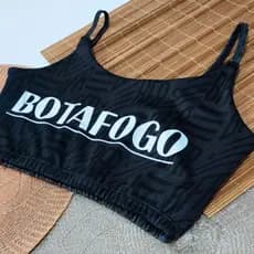 Top Cropped Fitness Blusinha Personalizado Sem Bojo Cores Diversas Pink BOTAFOGO