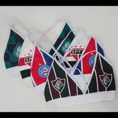 Top Decotado Strappy Biquini Sem Bojo Time Brasileirão Carioca Paulista JOJO AF