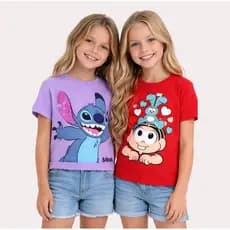 Kit 2 blusas estampa sortida infantil criança menina, Disney licenciada - pronta entrega ENVIO IMEDIATO