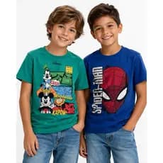 Kit 2 camisetas estampas sortidas infantil criança menino, Disney Marvel licenciada - pronta entrega ENVIO IMEDIATO