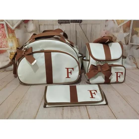 kit bolsa maternidade 3 peças bolsa (G) e mochila 2em1 (M) e trocador