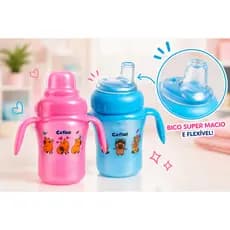 Copo 240ml e 330ml de Treinamento Infantil com Alças e Bico de Silicone Antivazamento