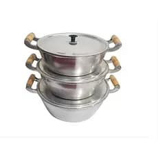 Jogo de Panela aluminio Fundido 26,28,30 Panela Grande Promoção.