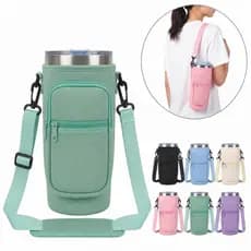 Bolsa Esportiva p/ Garrafa 1,2L - Material Macio, Alça Ombro Regulável - Ideal p/ Carro e Trekking