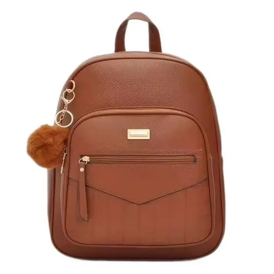 Mochila Feminina Grande Material PU Casual Faculdade Trabalho