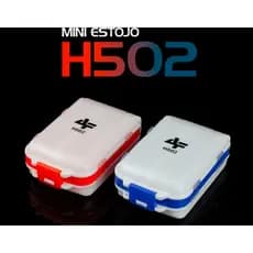 Estojo Para Pesca de Bolso 10x13,5x3,5cm Duas Cores Guarda Acessórios 3 Lados 13 Divisórias Reforçado H502 Albatroz