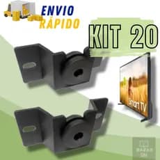 Kit Jogo 20 Suportes Fixo Universal Compacto Pequeno Tv Led Smart Lcd Plasma 4k até 80kg de 14 à 85”