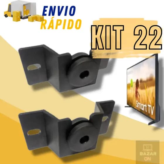 Kit Jogo 22 Suportes Fixo Universal até 80kg de 14 à 85” Compacto Pequeno Tv Led Smart Lcd Plasma 4k