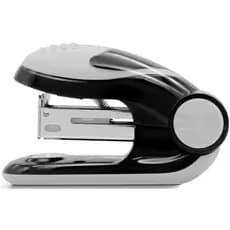 Grampeador Mini 24/6 e 26/6 para até 12 Folhas, Preto e Cinza - CX 1 UN