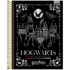 Caderno Universitário Capa Dura 10 Matérias, 160 Folhas, Hogwarts, Harry Potter