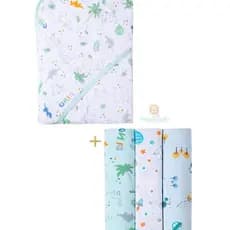 Kit Enxoval Bebe Cueiro Flanelado e Toalha de Banho Fralda Soft Karinho Papi