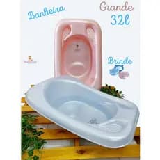 Banheira de bebe Grande 32L Resistente Infantil Menina Menino Design Anatômico