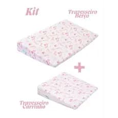 Kit Travesseiro Rampa Anti Refluxo Com Capa Removível Para Berço e Carrinho