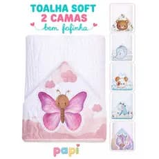 Toalha de Banho Fralda Soft com Capuz para Bebê Premium Dupla Camada Grande Amiguinhos