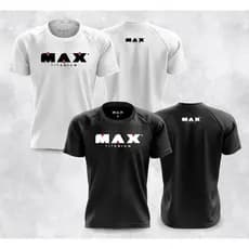Kit 2 Camisas ou Regatas Dry Fit Max Titanium - Branca e Preta Esportiva Academia Treino