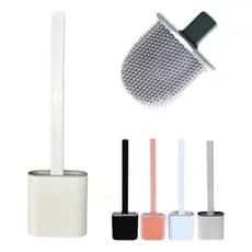 Escova Para Vaso Sanitário Quadrada De Silicone Com Base Para Banheiro