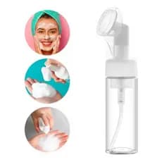 Frasco Espumador Pump Escova Silicone Limpeza Facial Skin Care 100ML