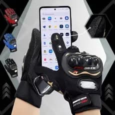 Luvas para motociclistas - acrobacias, com absorção de impacto, confortáveis ​​e tamanho único.