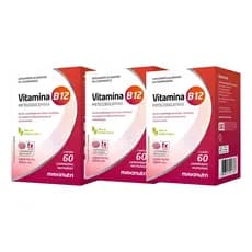 Vitamina B12 Metilcobalamina Mastigável Maxinutri 180 Comprimidos - Kit com 3 Unidades