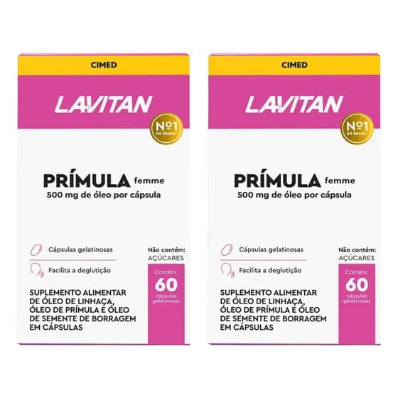 Lavitan Prímula Femme Cimed 60 Cápsulas - Kit com 2 Unidades