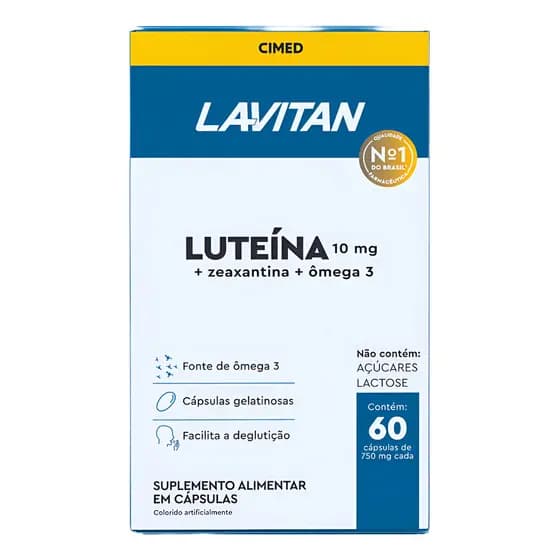 Lavitan Luteína Suplemento para Saúde Ocular - 60 Cápsulas