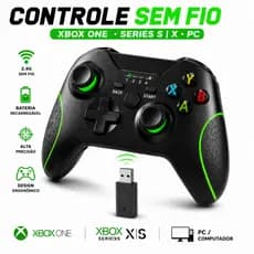 Controle sem fio xbox one, controle de jogo zamia gamepad 2,4 ghz compativel com pc