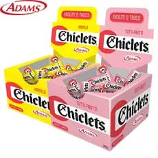 Chiclete Adams 100 Unidades Tutti Frutti Menta Chiclets 280g
