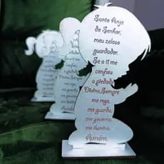 Kit 10 Santo Anjo Grande 16cm menino menina para batizado crisma primeira comunhão lembrancinha mdf