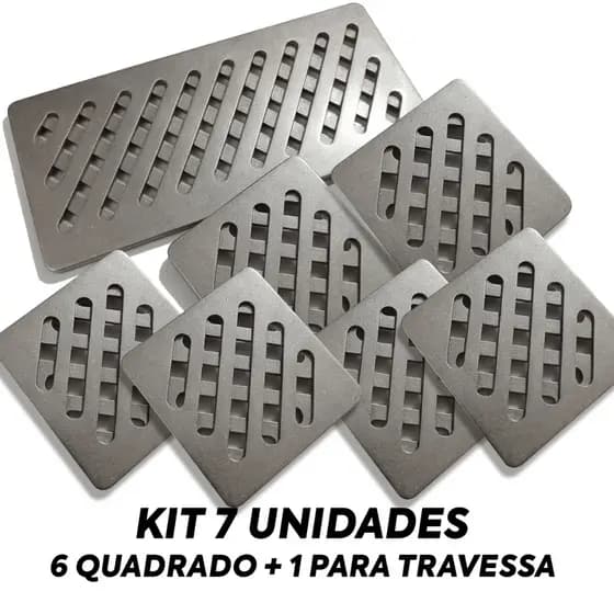 Kit 6 Descanso Panela + 1 para Travessa Apoio De Mesa Cozinha Colorido Dourado Prata Preto Rosé Gold