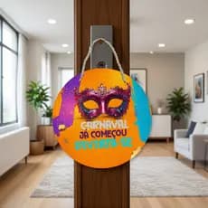 Kit Carnaval 2026 Decoração de Parede de porta placa decorativa tema carnaval diversas estampas 30cm
