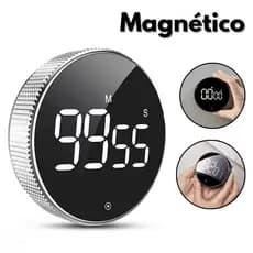 Temporizador Digital Programável Timer De Cozinha Magnético Alarme Relógio Academia Cronometro