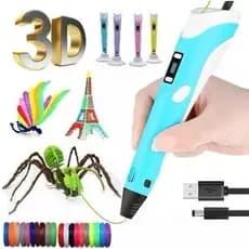 Caneta 3D para Desenho | Impressora 3D Manual DIY com Filamento Seguro | Crianças e Adultos