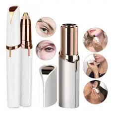 Kit Caneta Depiladora Sobrancelha + Batom Depilador Facial Cor Branco