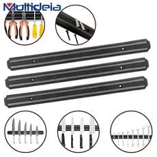 Barra Magnética 33cm De Parede Para Faca E Utensílios Organizador Porta Facas Imã Faqueiro Suporte Cozinha