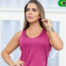 Blusa Regata Academia Feminina Básica Costas Nadadora Lisa Esportivo Fitness Treino