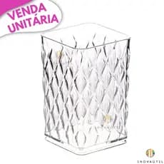 Porta Escova de Dentes Banheiro Lavabo Glamour Organizador Multiuso de Bancada Porta Pincel