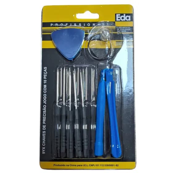 Kit Jogo Chave Precisão Para Manutenção de Celulares com 10 peças