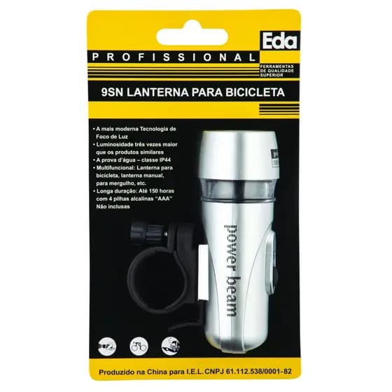 Lanterna Dianteira Para Bicicleta À Prova D'Água À Pilhas