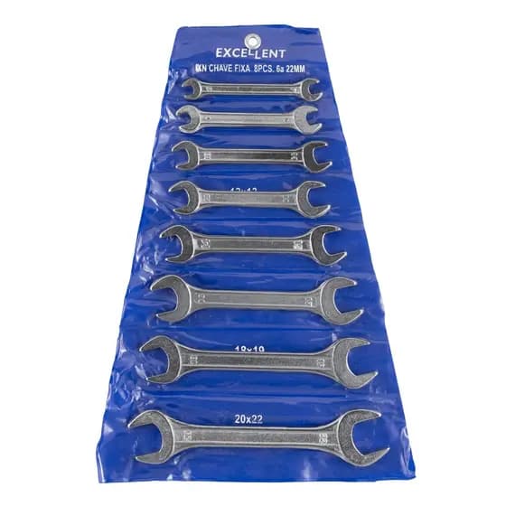 Jogo de Chave Fixa com 8 Peças 6-22mm