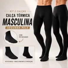 Kit 2 Calças Térmica Segunda Pele Masculina Roupa De Frio Intenso Inverno