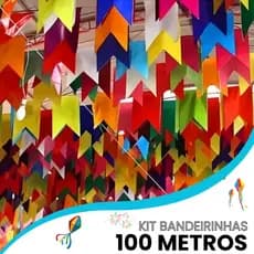 Bandeirinhas Festa Junina Plástico Decoração São João Bandeirola Colorida