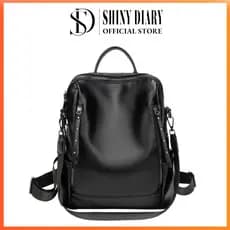 Mochila Feminina Em Couro PU Alta Qualidade Média Espaçosa Com Alça De Ombro SD-08
