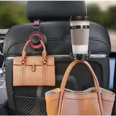 Gancho Multifuncional para Carro  2 em 1Funciona Como Suporte Para Copos e Suporte para Bolsa