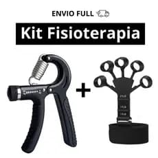 Kit Exercício para Mãos Hand Grip + Flexor de Punho de Dedo Ajustável Fisioterapia