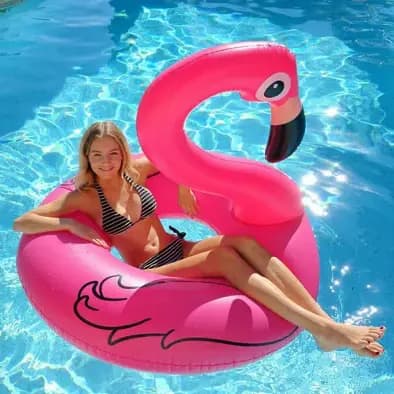 Boia Inflável Flamingo Rosa 90cm Bóia Do Flamingo Blogueira Fotos Inflável Praia Piscina
