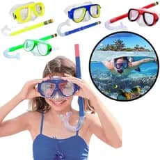 Kit Mergulho Infantil com ajuste Mascara Snorkel Piscina Praia